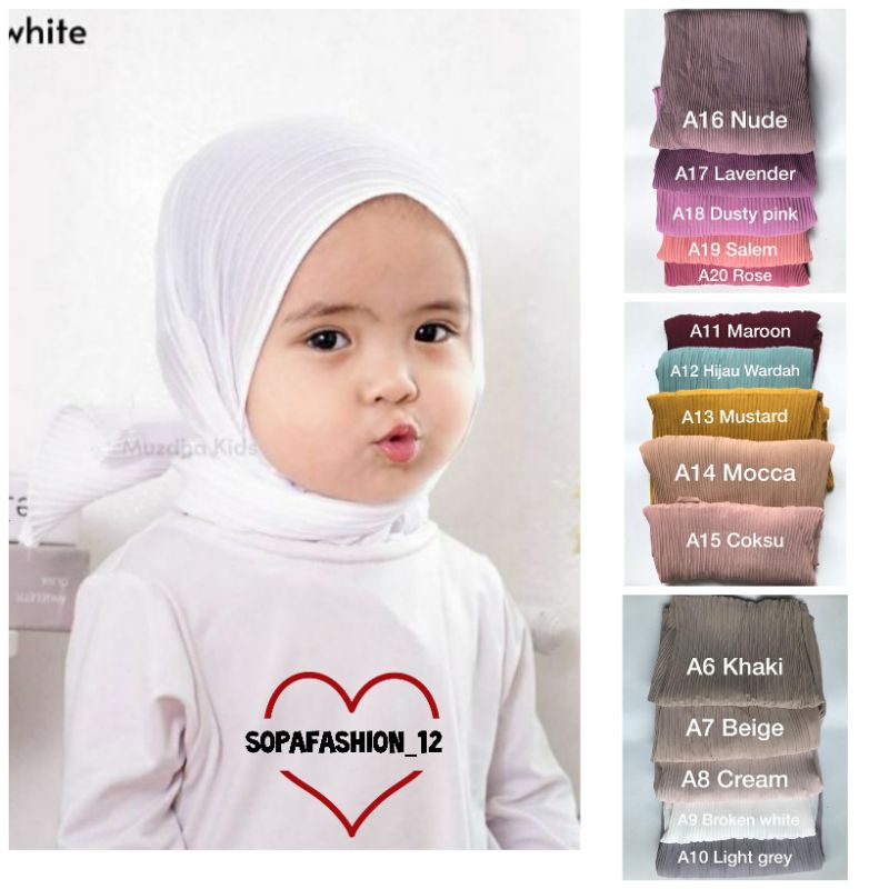 PASHMINA SYAL PLISKET ANAK-ANAK PROMO(BELI 8-9 PCS GRATIS 1)TERLARIS/PASHMINA PLISKET HYGET PREMIUM-4