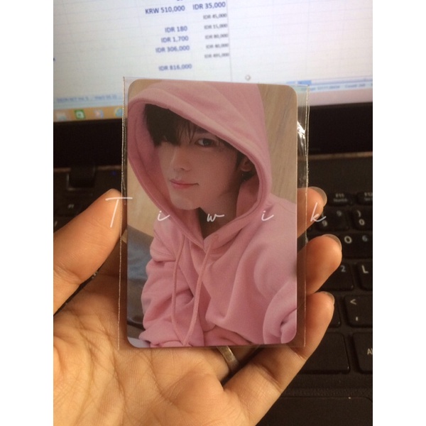 [READY STOCK] Slowacid x NCT 127 Teddy Island Taeyong Hoodie Pink Photocard B