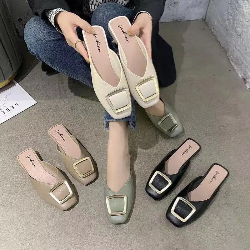 littlekiddoss Sepatu Sendal Fashion Wanita Import Sandal Slop Perempuan Dewasa 36-40 SD2208