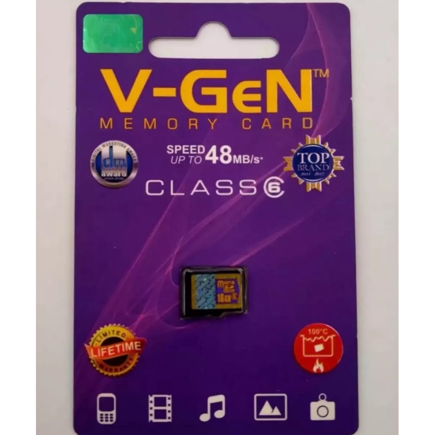 MEMORY CARD / MMC MICRO SD 16GB V-GEN CLASS 6 48MB/s - MEMORY MICRO SD V-GEN 16GB-ORIGINAL