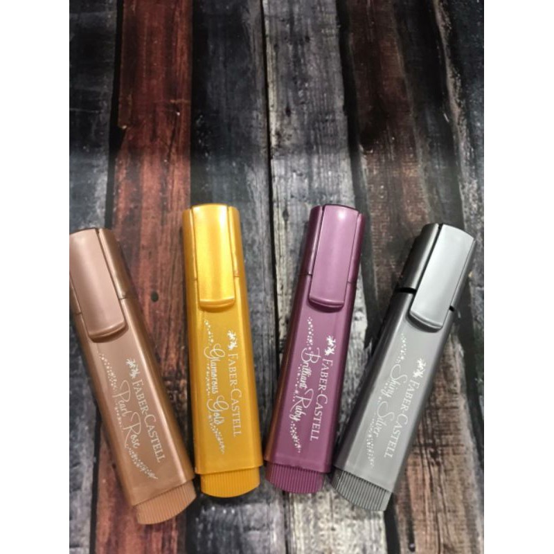 

Faber Castell Highlighter Textliner 46 Metallic / Penanda Metalik Lucu Unik Murah Metalic