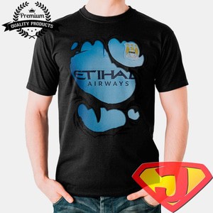 Kaos 3D Sobek Pria /  - Jersey Manchester City