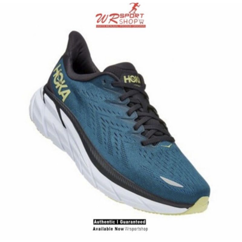 Hoka One One Clifton 8 Wide Mens Running - Blue Coral / Butterfly ORIGINAL