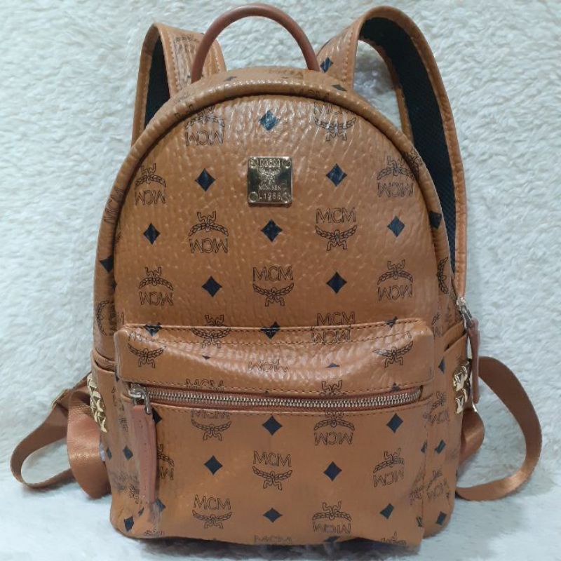 Tas Ransel Second / Preloved / MCM Backpack Mini Cokelat / Bekas.