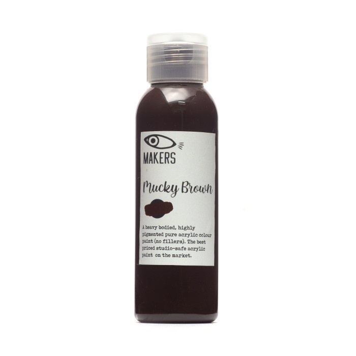 

Mucky Brown Acrylic Paint 100ml by MAKERS