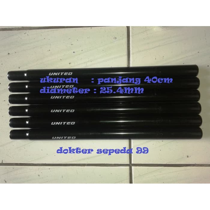 Ta Tiang sadel seatpost 25.4mm besi hitam 40cm