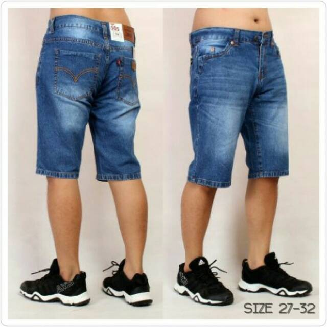 Celana Pendek Pria Jeans Denim Melar Size 27-38