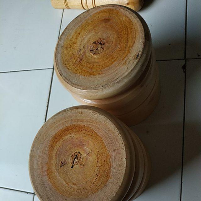 Penumbuk - Tumbukan Kerajinan Ukir - Lumpang Kayu Dan Alu Kayu