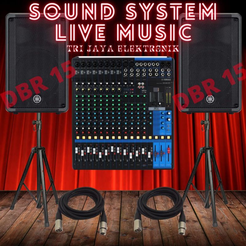 PAKET LIVE MUSIC YAMAHA /PAKET SOUND SISTEM YAMAHA DBR 15 15 INCH