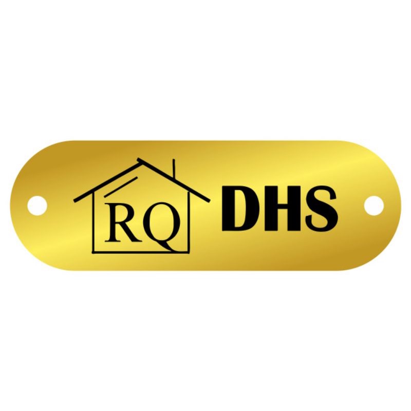 

label akrilik DHS gold mahkota 100 pcs dan rounded 100 pcs