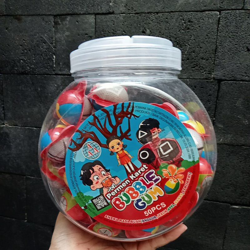 

PERMEN KARET VIRAL BUBBLE GUM SQUID GAME ISI 10 PCS