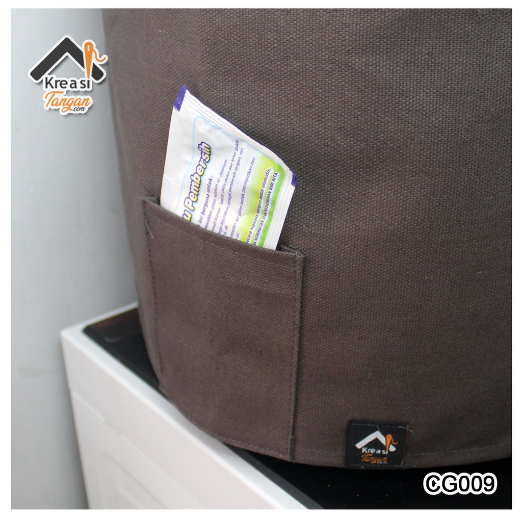 PAKET LEBIH MURAH - Cover Galon &amp; Cover Kulkas Warna Coklat (Paket Polos-08)