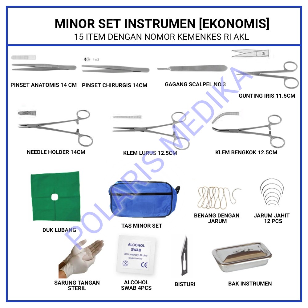 Minor Set Instrumen [Economy] / Set Bedah Minor Hecting