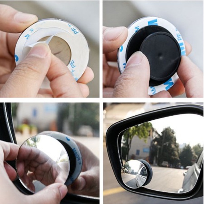 [1 Set dapat 2] Kaca Spion Tempel Mini Cermin Mirror Cembung Wide Angle Blind Spot Universal Tambahan untuk Mobil dan Motor  L3,288,291 - HMB080