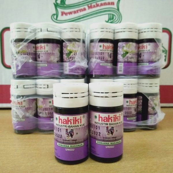 

Hakiki Pewarna Ungu 15ml Sumbo Pewarna Makanan Bahan Tambahan Pangan