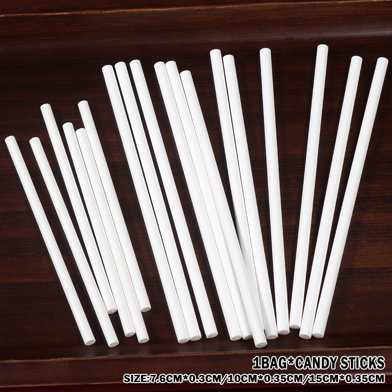 100pcs / Kantong Kertas Lolipop / Cokelat / Kue Diy Untuk Dekorasi
