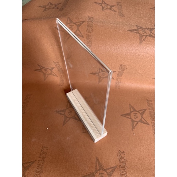 tentcard / bingkai menu / display menu custom dengan akrilik lipat
