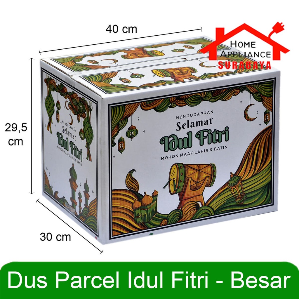 Kardus Dus -Box Sembako Parcel Lebaran - Natal Motif Idul Fitri - Batik - Ikan