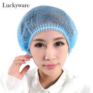  SATUAN DISPOSABLE NURSE CAP HAIR NET MEDIS SHOWER 