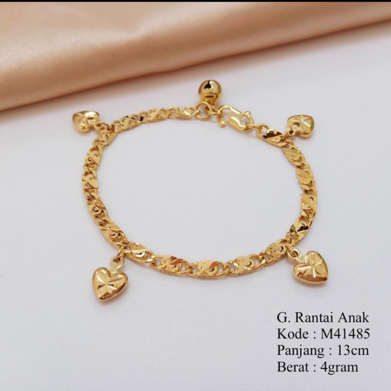 Gelang kaki anak bayi model lapis emas aksesoris fashion