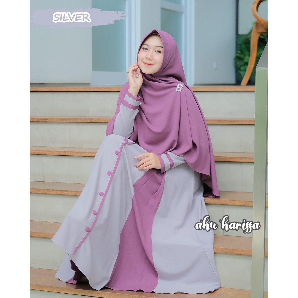 baju gamis wanita dress muslim terbaru Gamis Syafina ORI AKU KARISSA set Khimar Syari baju gamis wan