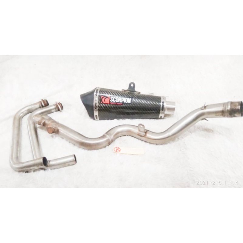 Knalpot Scorpion serket full sistem ninja250fi z250