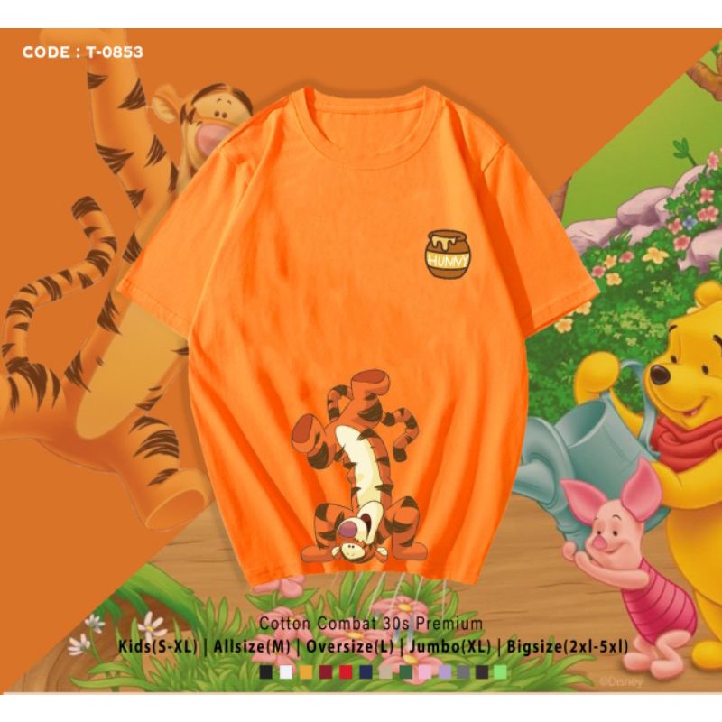 KAOS TIGER POOH/T-SHIRT KATUN TIGER POOH