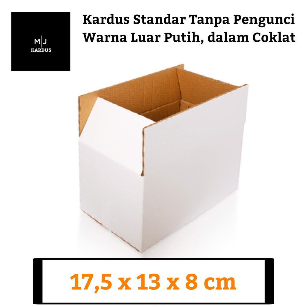 

ST-7/ Pcs Kardus Polos Kotak Kardus Kardus Packing 17.5x13x8 cm PUTIH