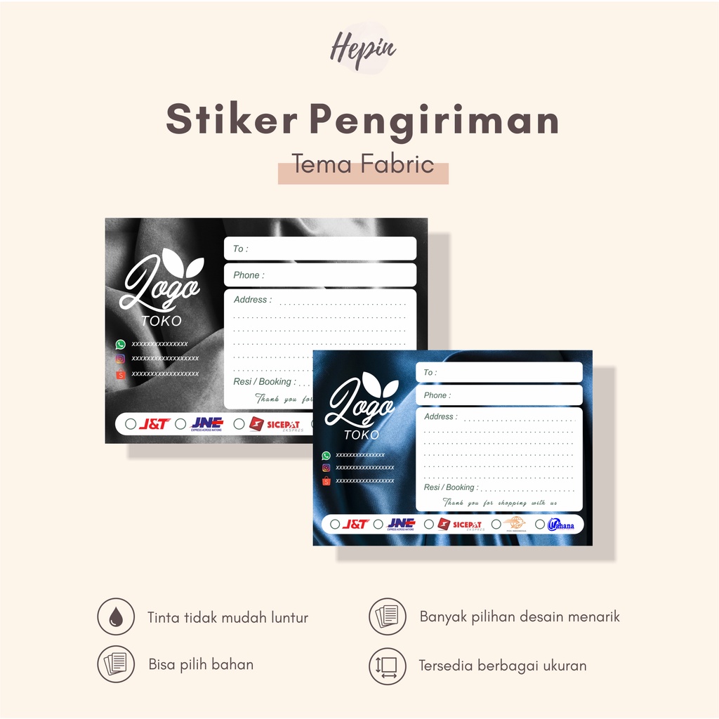 

Stiker Label Pengiriman FABRIC Murah