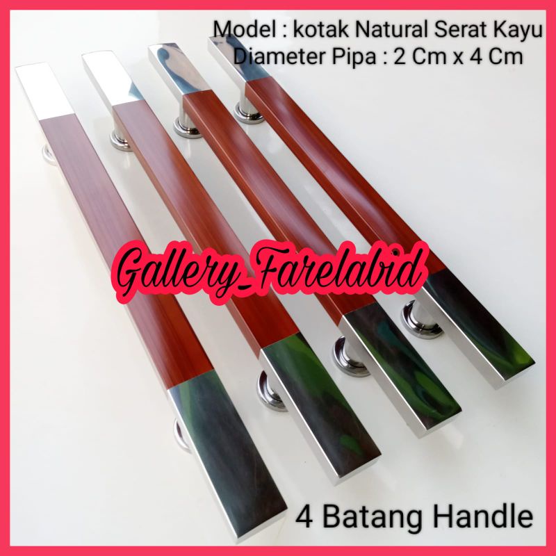 4 Batang Handle Pintu Rumah Stainless Steel Kotak 60 Cm Gagang Pintu Rumah Modern 45 Cm Pegangan Pintu Kupu Tarung Besar Tarikan Pintu Rumah Utama Minimalis