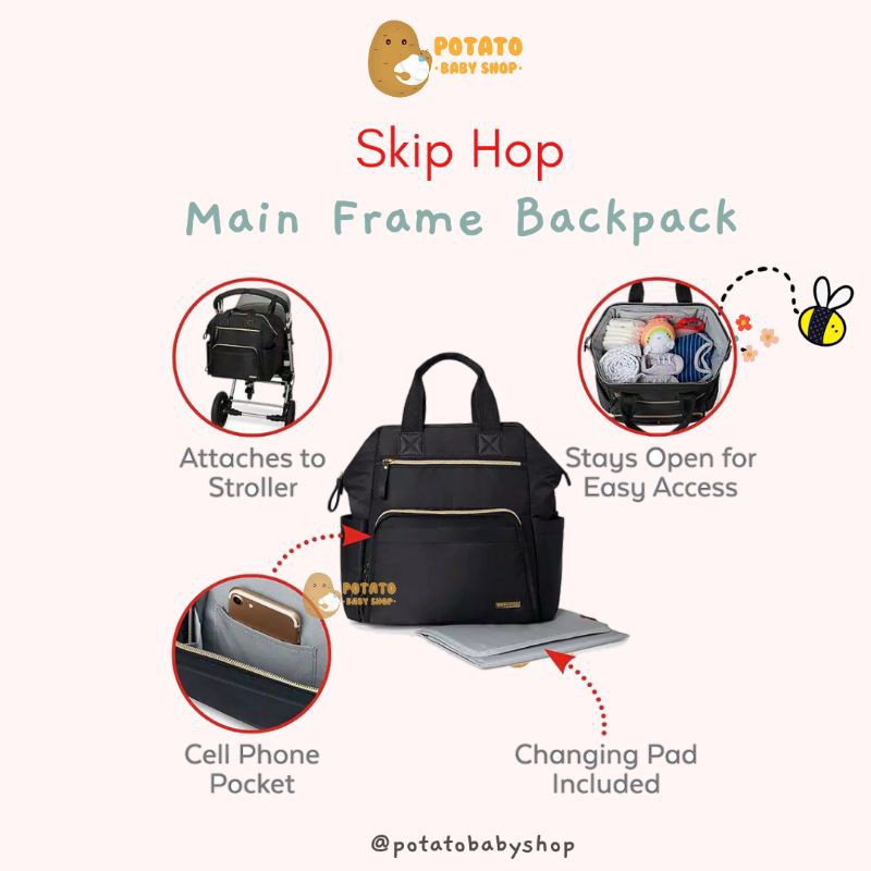 Skip Hop Main Frame Wide Backpack - Diaper Bag Skiphop