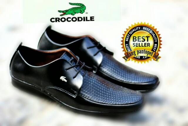 SEPATU PRIA CROCODILE HITAM / FORMAL / KERJA / KANTORAN / KULIAH / NIKAHAN