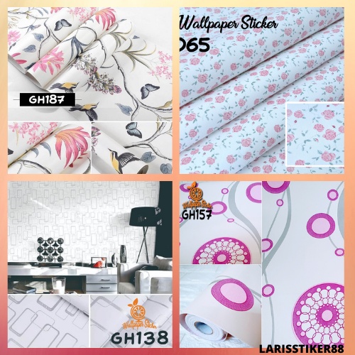 Stiker Dinding Wallpaper Stiker Wallpaper Kamar Tidur Wallpaper Ruangan Aestetic Premium Quality 45cm X 10m Larisstiker88 Shopee Indonesia