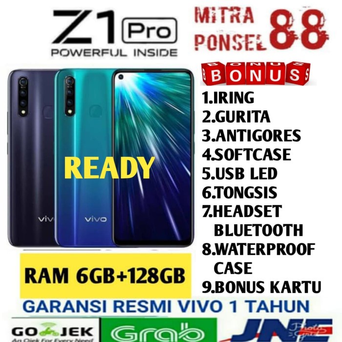✨ BISA COD✨ VIVO Z1 PRO RAM 6/128GB GARANSI RESMI VIVO INDONESIA - Blue No Bonus