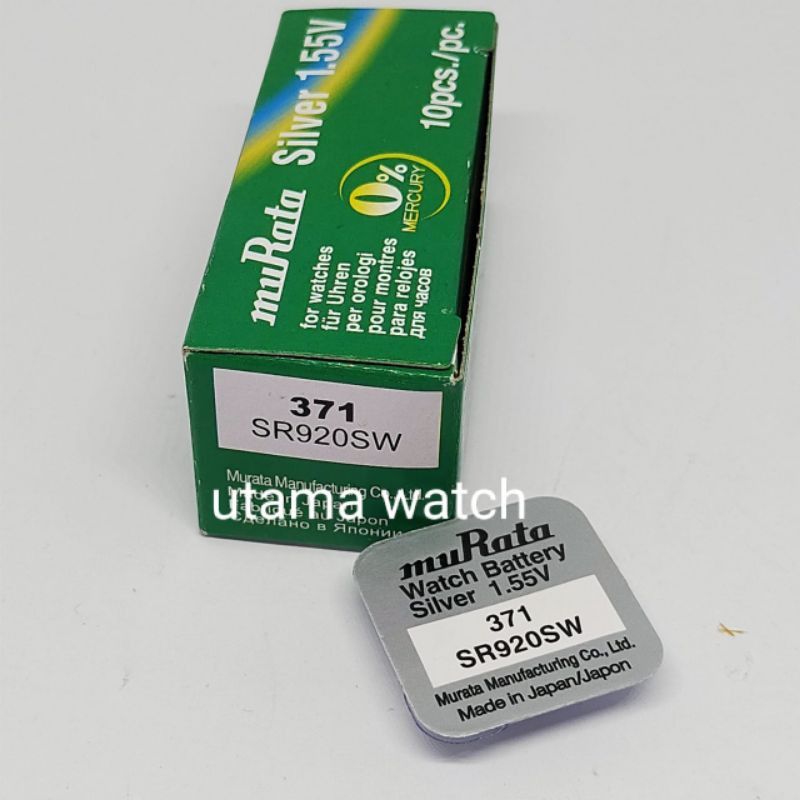 BATERAI JAM TANGAN SR371SW SR920SW ORIGINAL BATERAI MURATA KOTAK