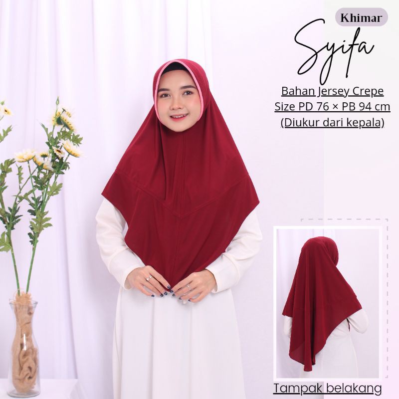 Termurah!! Hijab Dewasa/Hijab Khimar-Khimar Syifa Bahan JerseyCrepe-Hijab Murah-Best Seller