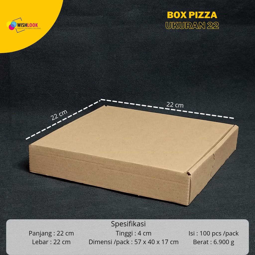 

DUS PIZZA PIZZA BOX KOTAK PIZZA POLOS COKLAT 22X22