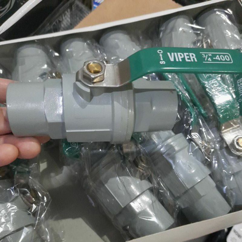 Stop kran 3/4 inch gagang besi ballvalve pvc pegangan besi on off pipa air pralon stop air 3/4in