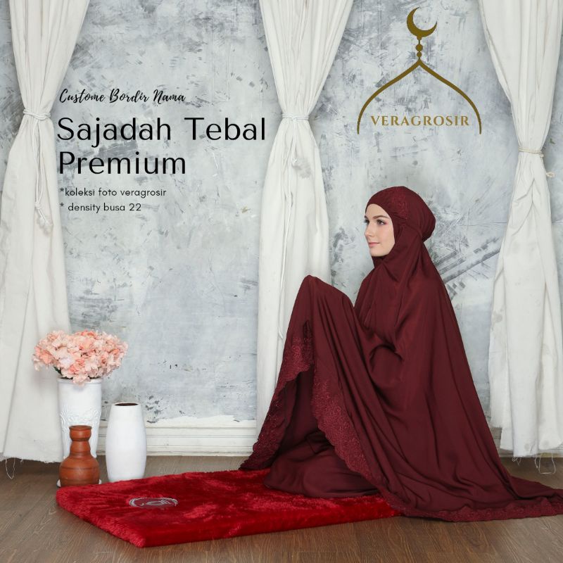 SAJADAH BULU RASFUR SAJADAH BUSA PREMIUM ANTI SLIP SAJADAH TEBAL SAJADAH BORDIR NAMA DAN TAS