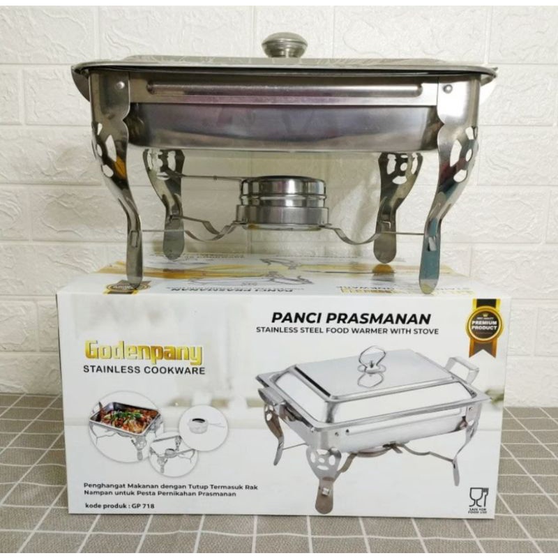 Jual Chafing Dish Warmer Stove / Pemanas Segi Prasmanan Stainless Steel ...