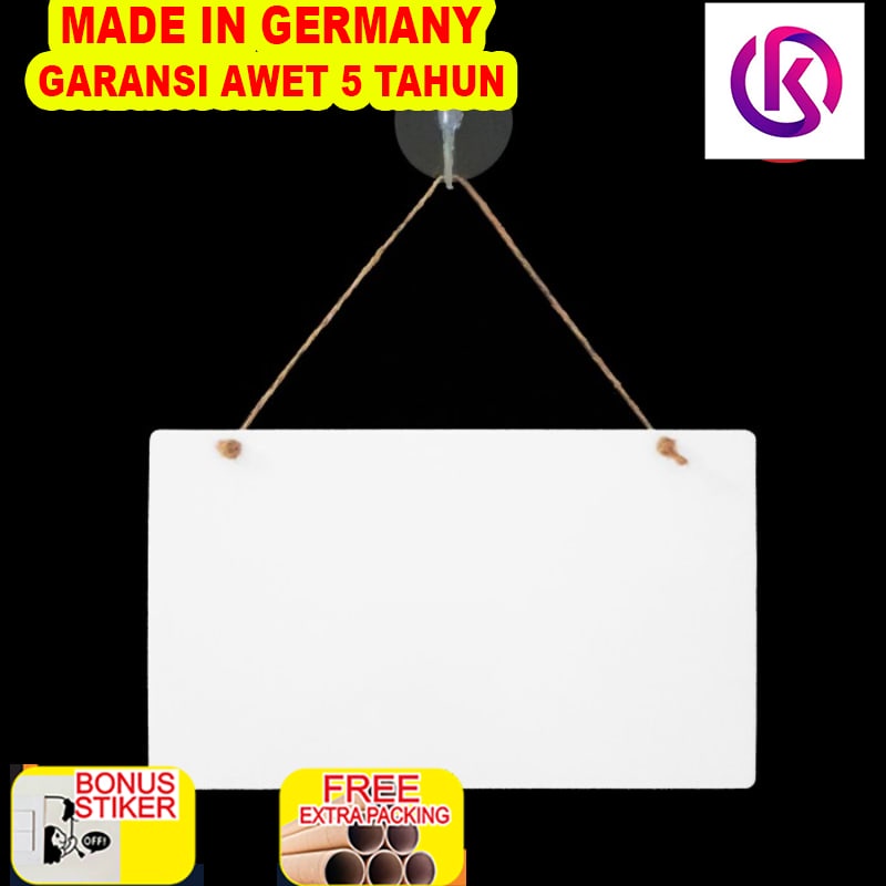 

Grosir Gantungan Sign AKRILIK PUTIH POLOS 20 x 12 cm - Sign White Board
