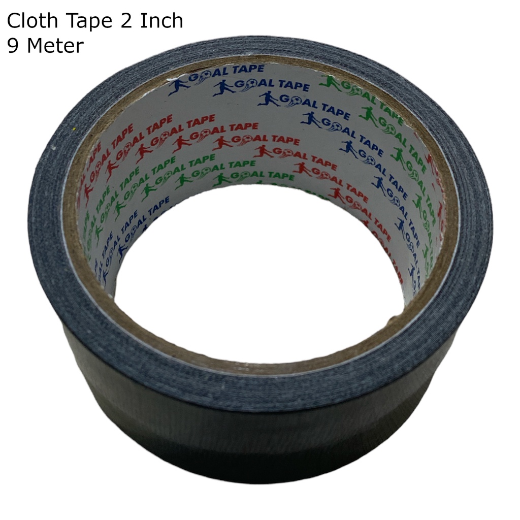 KeiKei Cloth Tape Lakban Kain Hitam Hitam 2 Inch X 8 Meter