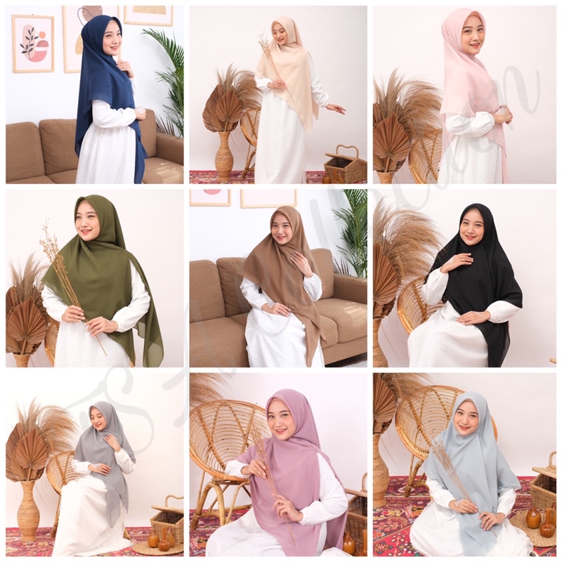 BELLA SQUARE SYAR'I | KERUDUNG SEGI EMPAT SYAR'I | HIJAB SEGI EMPAT JUMBO | KHIMAR SEGI EMPAT