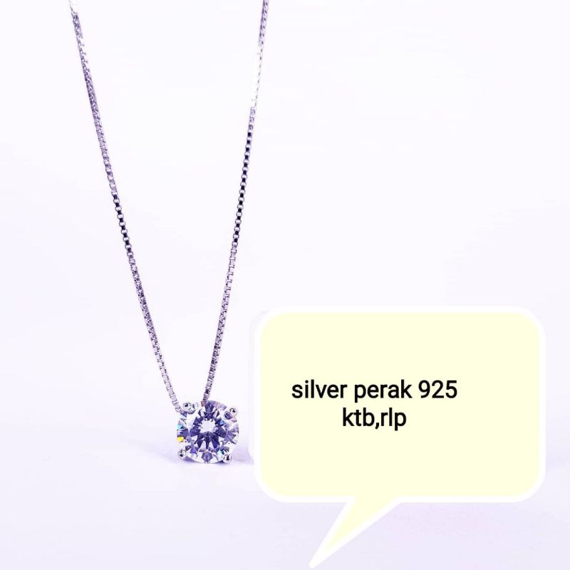 Kalung perak silver 925 ,awet, tidak berkarat, tidak luntur,Gratis box dan ada kode 925