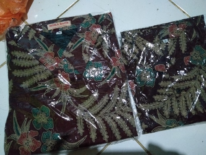 Morabatik/kemeja Batik Pria Lengan Panjang Furing Couple Kemeja Batik Anak