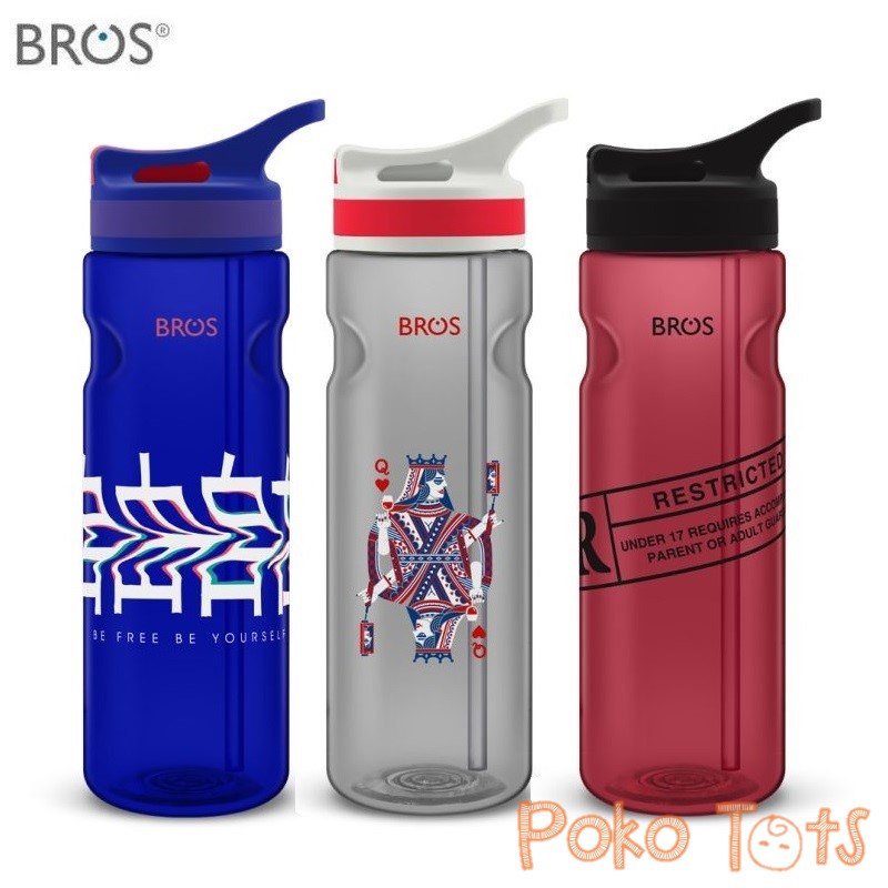 Bros Bottle Flip 750ml Botol Minum Sedotan Anak WHS