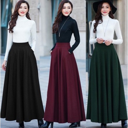 ROK PANJANG SPANDEK JERSEY JUMBO WANITA BISA COD