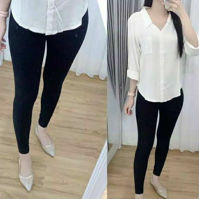 LEGGING IMPORT POLOS TEBAL /LEGGING IMPORT POLOS HITAM / LEGGING IMPORT MURAH