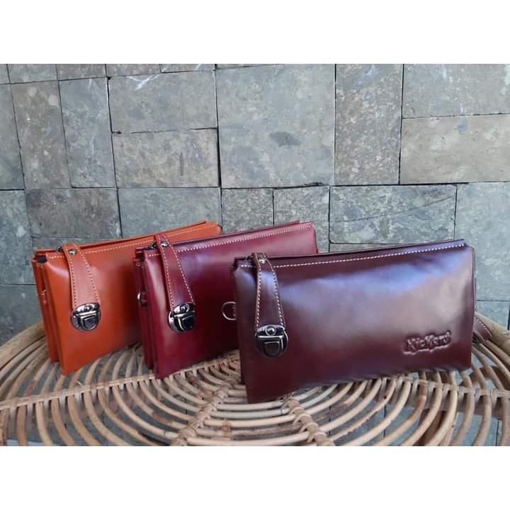 Handbag kulit asli 2 ruang Original