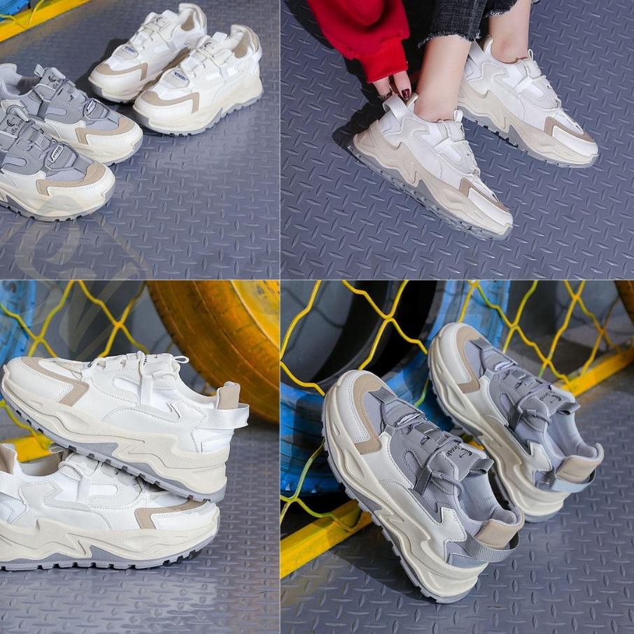 Model baru - SOVELLA Skylar Sepatu Sneaker Olahraga Kasual Kets Abu-Abu Wanita Import